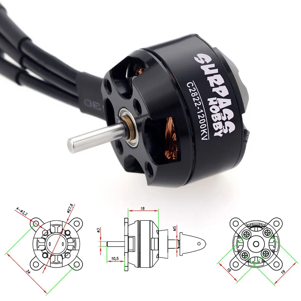 SURPASS HOBBY 2822 2826 2830 2 - đánh giá và giá Brushless Motor Thrust Test Stand